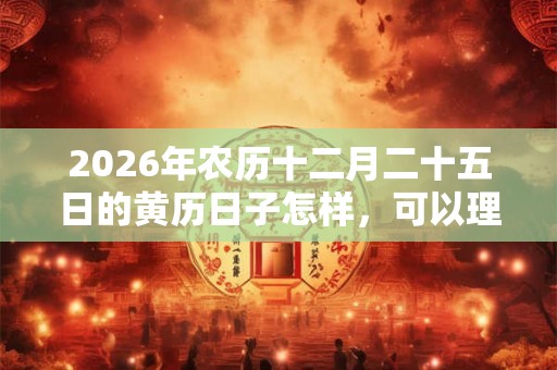 2026年农历十二月二十五日的黄历日子怎样，可以理发吗？