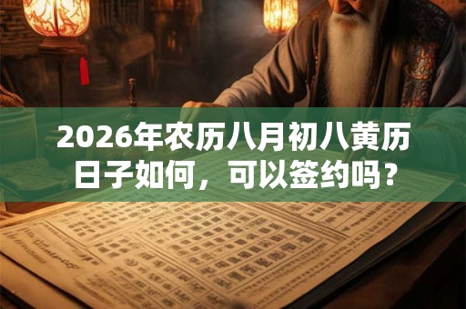2026年农历八月初八黄历日子如何,可以签约吗? 2026年农历八月初八黄历日子如何,可以签约吗?