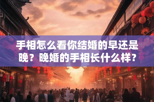 手相怎么看你结婚的早还是晚？晚婚的手相长什么样？