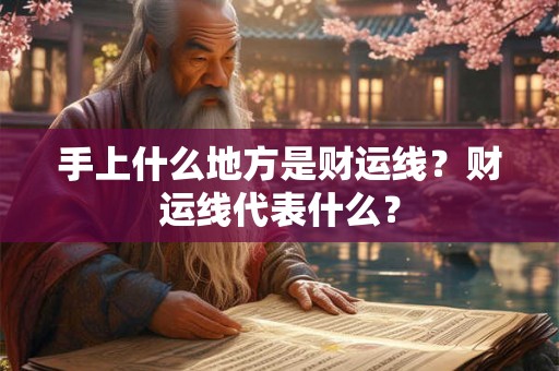 手上什么地方是财运线？财运线代表什么？