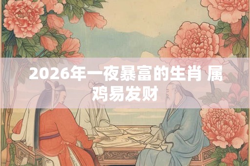 2026年一夜暴富的生肖 属鸡易发财