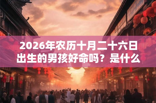2026年农历十月二十六日出生的男孩好命吗？是什么命程？