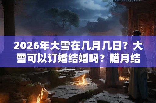 2026年大雪在几月几日？大雪可以订婚结婚吗？腊月结婚订婚有禁忌吗？