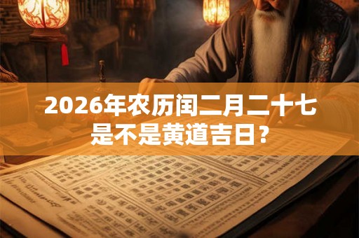 2026年农历闰二月二十七是不是黄道吉日？