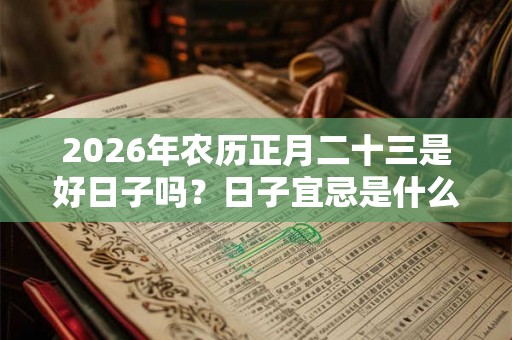 2026年农历正月二十三是好日子吗？日子宜忌是什么？