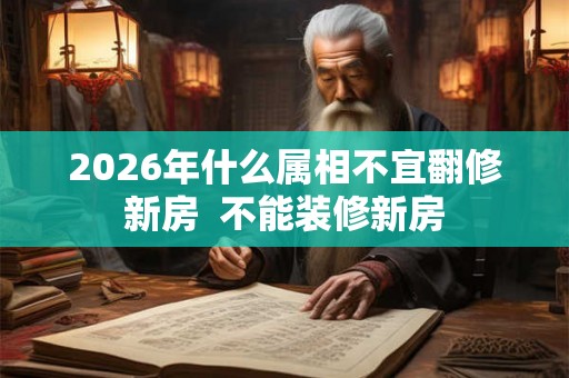2026年什么属相不宜翻修新房  不能装修新房