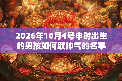 2026年10月4号申时出生的男孩如何取帅气的名字 2026年10月4号申时出生的男孩如何取帅气的名字
