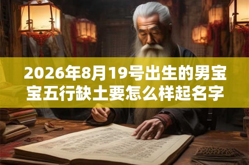 2026年8月19号出生的男宝宝五行缺土要怎么样起名字 2026年8月19号出生的男宝宝五行缺土要怎么样起名字