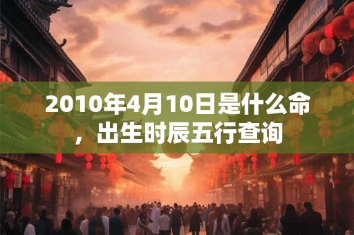 2010年4月10日是什么命，出生时辰五行查询