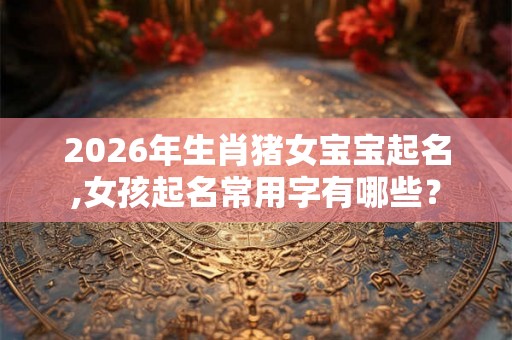 2026年生肖猪女宝宝起名,女孩起名常用字有哪些？