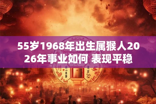 55岁1968年出生属猴人2026年事业如何 表现平稳 55岁1968年出生属猴人2026年事业如何 表现平稳