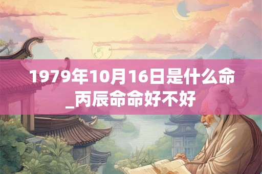 1979年10月16日是什么命_丙辰命命好不好 1979年10月16日是什么命_丙辰命命好不好