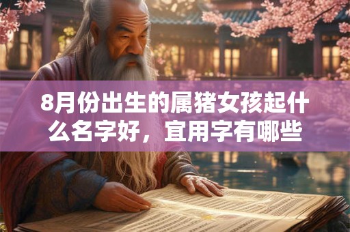 8月份出生的属猪女孩起什么名字好，宜用字有哪些