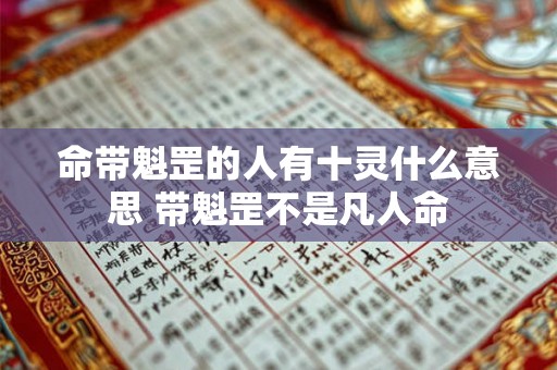 命带魁罡的人有十灵什么意思 带魁罡不是凡人命