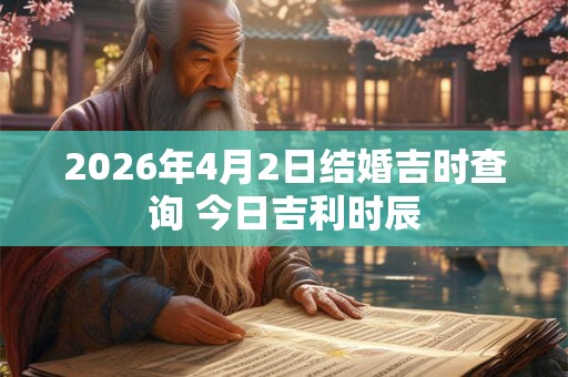 2026年4月2日结婚吉时查询 今日吉利时辰 2026年4月2日结婚吉时查询 今日吉利时辰