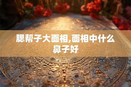 腮帮子大面相,面相中什么鼻子好