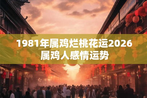 1981年属鸡烂桃花运2026 属鸡人感情运势