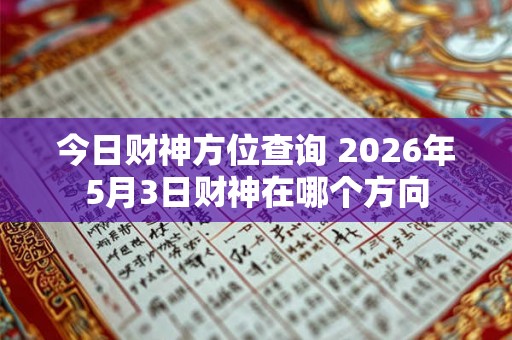 今日财神方位查询 2026年5月3日财神在哪个方向 今日财神方位查询 2026年5月3日财神在哪个方向