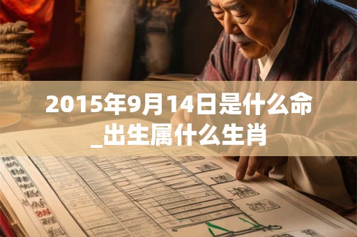 2015年9月14日是什么命_出生属什么生肖 2015年9月14日是什么命_出生属什么生肖