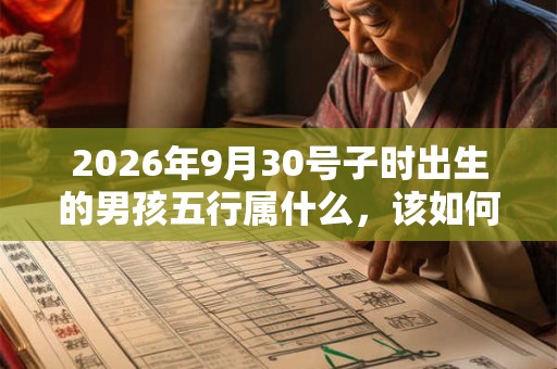 2026年9月30号子时出生的男孩五行属什么，该如何起名