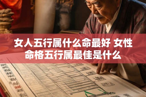 女人五行属什么命最好 女性命格五行属最佳是什么