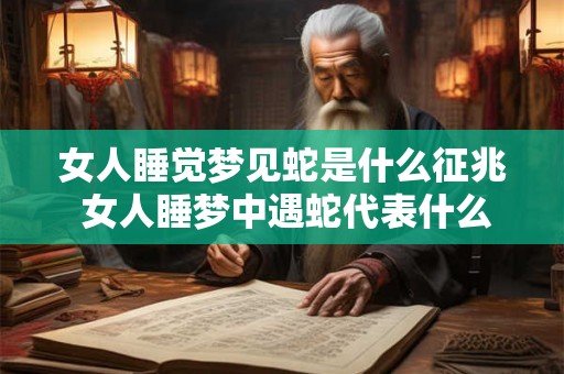 女人睡觉梦见蛇是什么征兆 女人睡梦中遇蛇代表什么