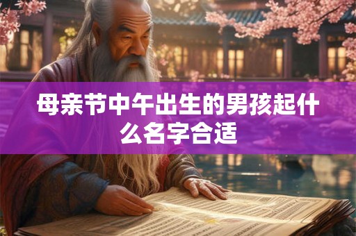 母亲节中午出生的男孩起什么名字合适 母亲节中午出生的男孩起什么名字合适