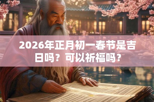 2026年正月初一春节是吉日吗？可以祈福吗？