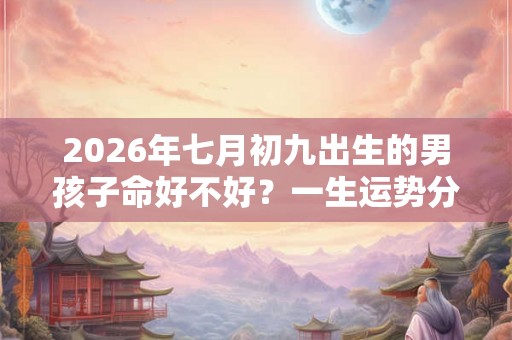 2026年七月初九出生的男孩子命好不好？一生运势分析