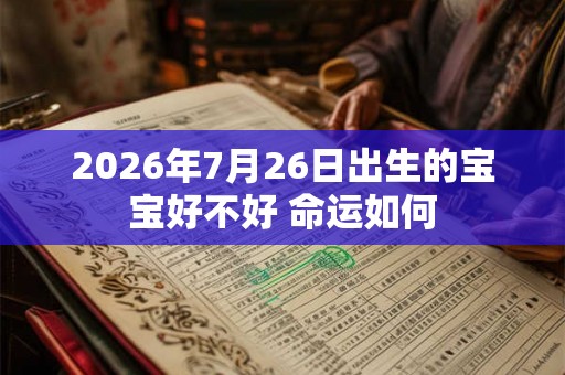 2026年7月26日出生的宝宝好不好 命运如何