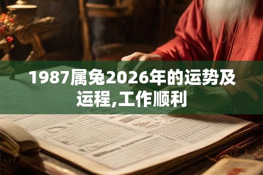 1987属兔2026年的运势及运程,工作顺利 1987属兔2026年的运势及运程,工作顺利