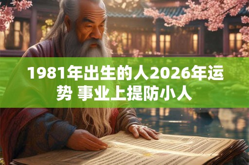 1981年出生的人2026年运势 事业上提防小人 1981年出生的人2026年运势 事业上提防小人