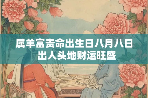 属羊富贵命出生日八月八日  出人头地财运旺盛