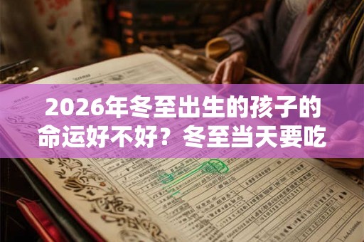 2026年冬至出生的孩子的命运好不好？冬至当天要吃什么？
