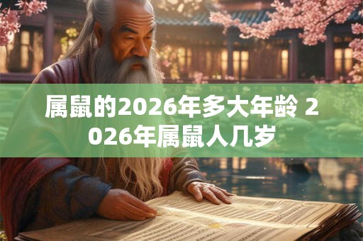 属鼠的2026年多大年龄 2026年属鼠人几岁