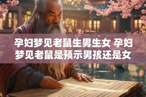 孕妇梦见老鼠生男生女 孕妇梦见老鼠是预示男孩还是女孩 孕妇梦见老鼠生男生女 孕妇梦见老鼠是预示男孩还是女孩