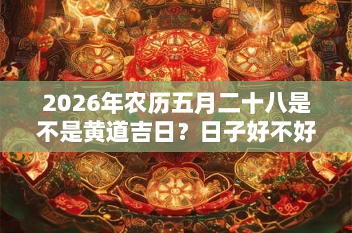 2026年农历五月二十八是不是黄道吉日？日子好不好？