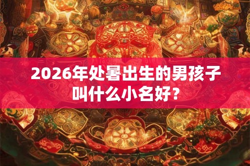 2026年处暑出生的男孩子叫什么小名好？