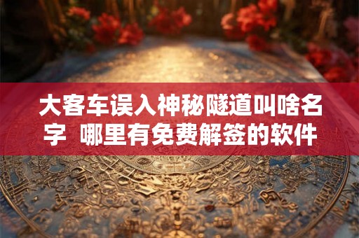大客车误入神秘隧道叫啥名字  哪里有免费解签的软件