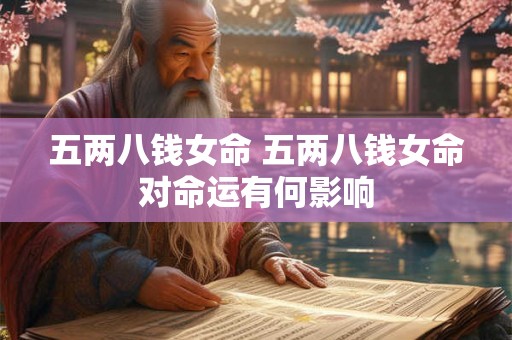 五两八钱女命 五两八钱女命对命运有何影响
