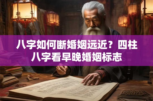 八字如何断婚姻远近?四柱八字看早晚婚姻标志 八字如何断婚姻远近?四柱八字看早晚婚姻标志