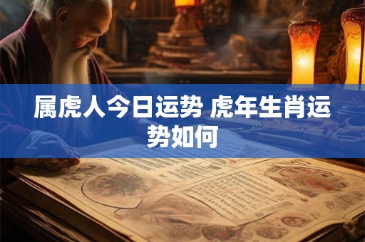 属虎人今日运势 虎年生肖运势如何