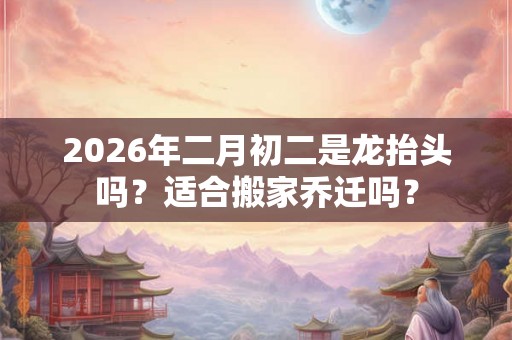 2026年二月初二是龙抬头吗？适合搬家乔迁吗？