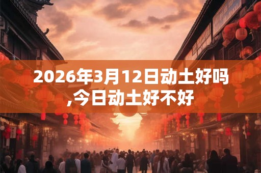 2026年3月12日动土好吗,今日动土好不好