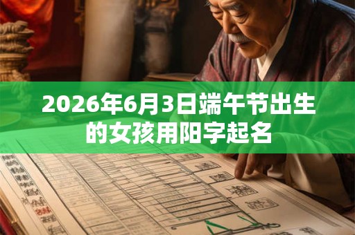 2026年6月3日端午节出生的女孩用阳字起名
