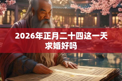 2026年正月二十四这一天求婚好吗 2026年正月二十四这一天求婚好吗