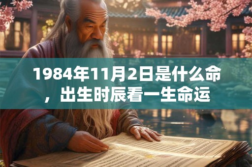 1984年11月2日是什么命，出生时辰看一生命运