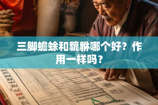 三脚蟾蜍和貔貅哪个好？作用一样吗？