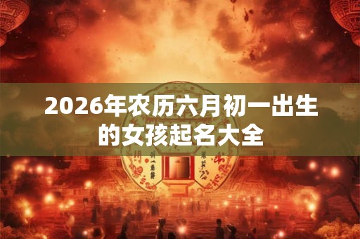 2026年农历六月初一出生的女孩起名大全 2026年农历六月初一出生的女孩起名大全