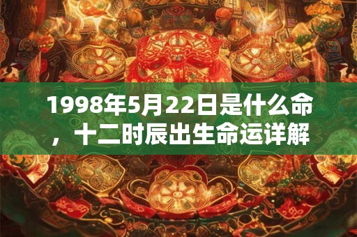 1998年5月22日是什么命，十二时辰出生命运详解